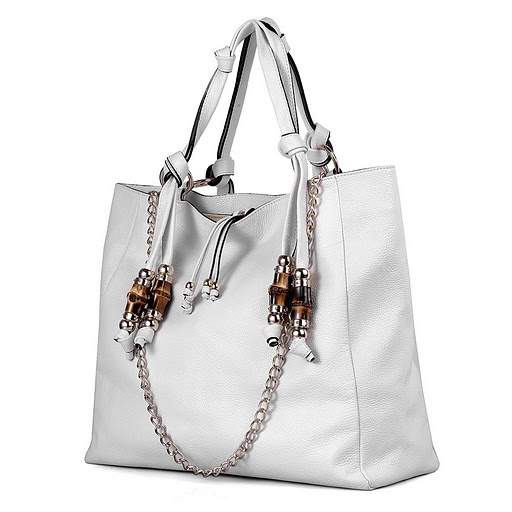 1:1 Gucci 232942 Jungle Large Tote Bags-White Leather